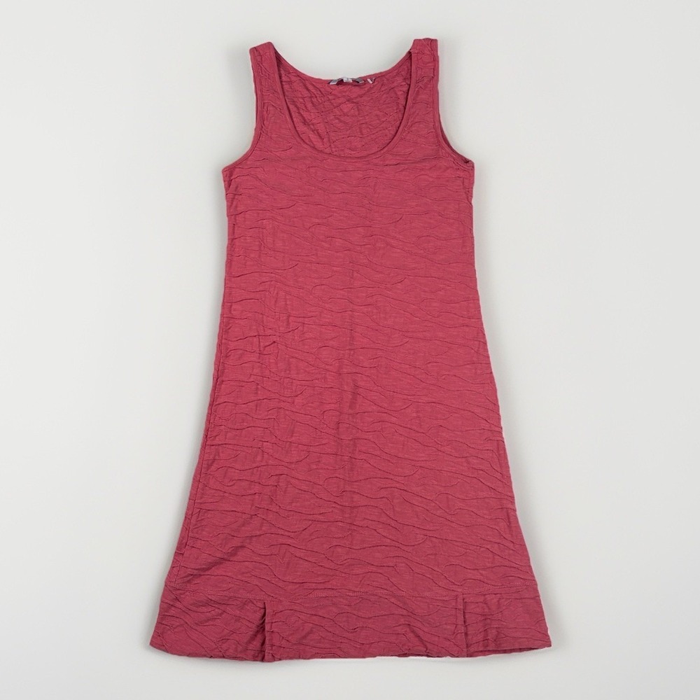 Toad and Co Tank Dress Samba Wave Sz S Clay Red Organic Cotton Stretch Comfy - Picture 2 of 9